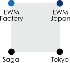 EWMジャパンとEWMファクトリーが連携し、首都圏（東京）と地方（佐賀）へ向けてサービスを提供する図
